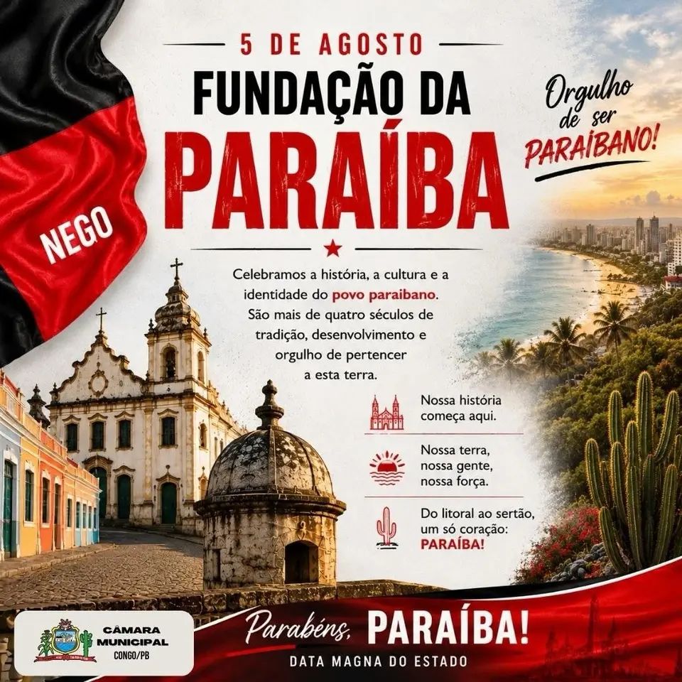 Paraíba celebra 5 de Agosto com orgulho de sua história e cultura