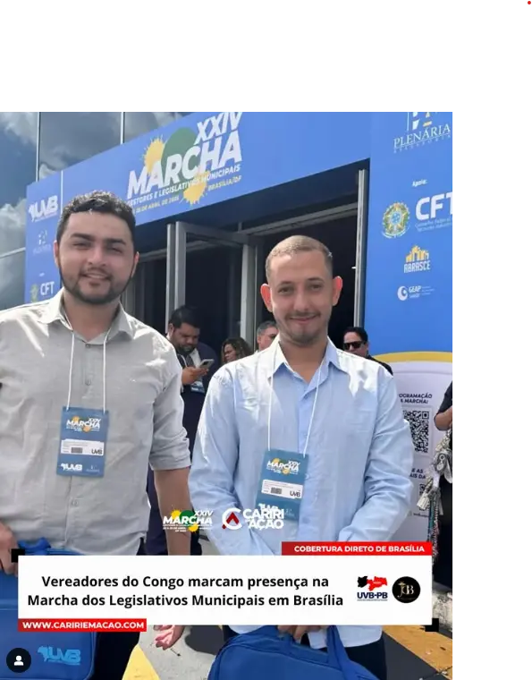Câmara do Congo participa da Marcha dos Vereadores em Brasília em defesa do municipalismo e da democracia