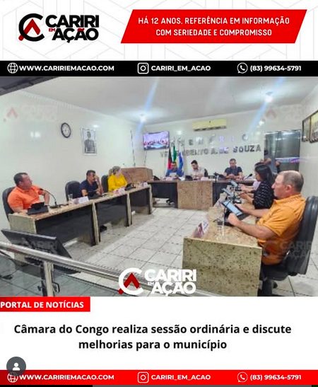 Vereadores do Congo aprovam requerimentos em benefício de moradores e comunidades