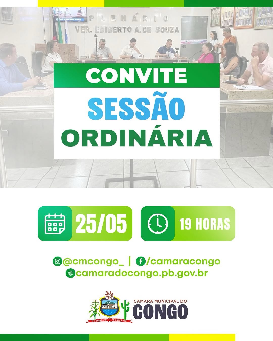 Câmara do Congo convoca população para Sessão Ordinária na segunda-feira